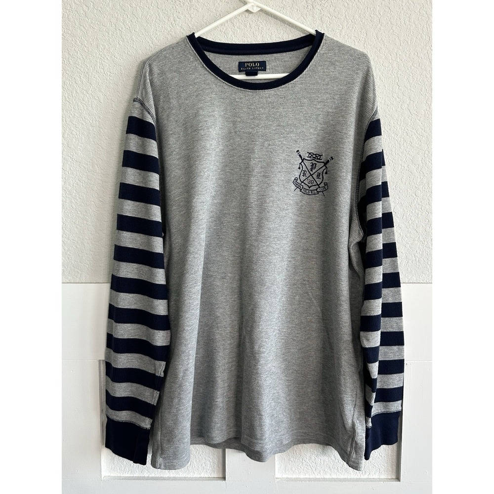Polo Ralph Lauren Rowing Club Shirt Mens 2XL Waffle Knit Loungewear
